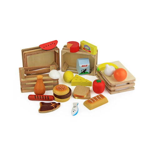 Jeronimo Wooden Grocery Set of 4