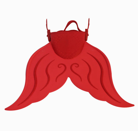 Mermaid Flippers - Large - Orange/red