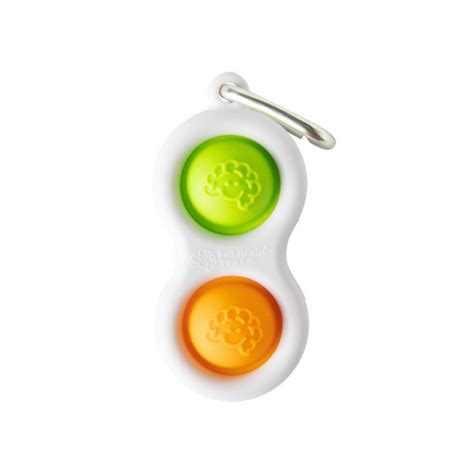 Mini Simple Dimple Fidget Toy Green - Orange